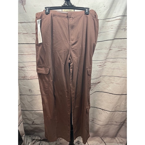 Tinseltown Pants - Tinseltown juniors Brown Cargo Pants Wide Leg Utility Trousers Size 13 NWT